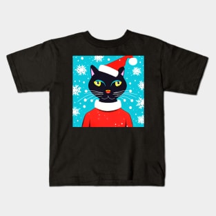 Santa Cat Kids T-Shirt